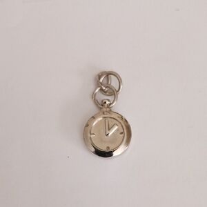 Silver-tone Weight Watchers Clock Charm EUC